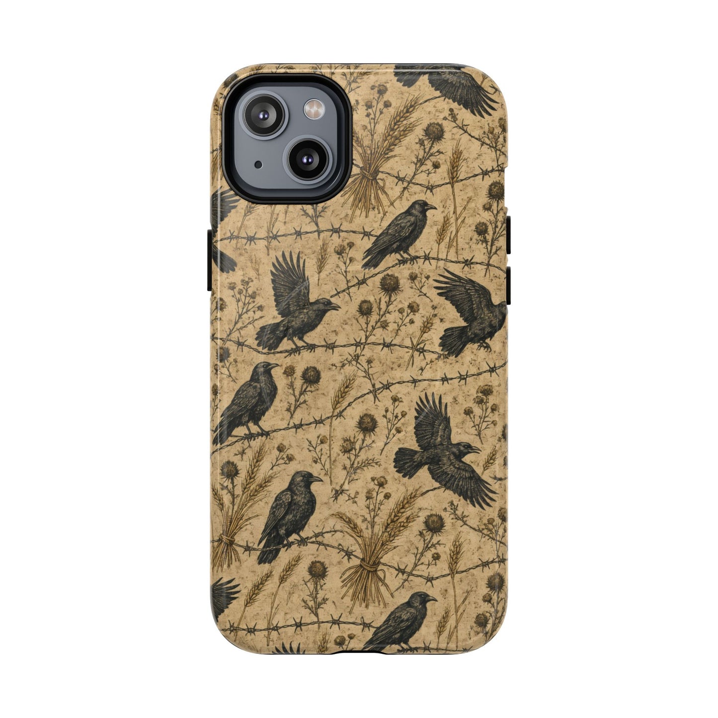 Crow Wheat Barbwire Magnetic Case