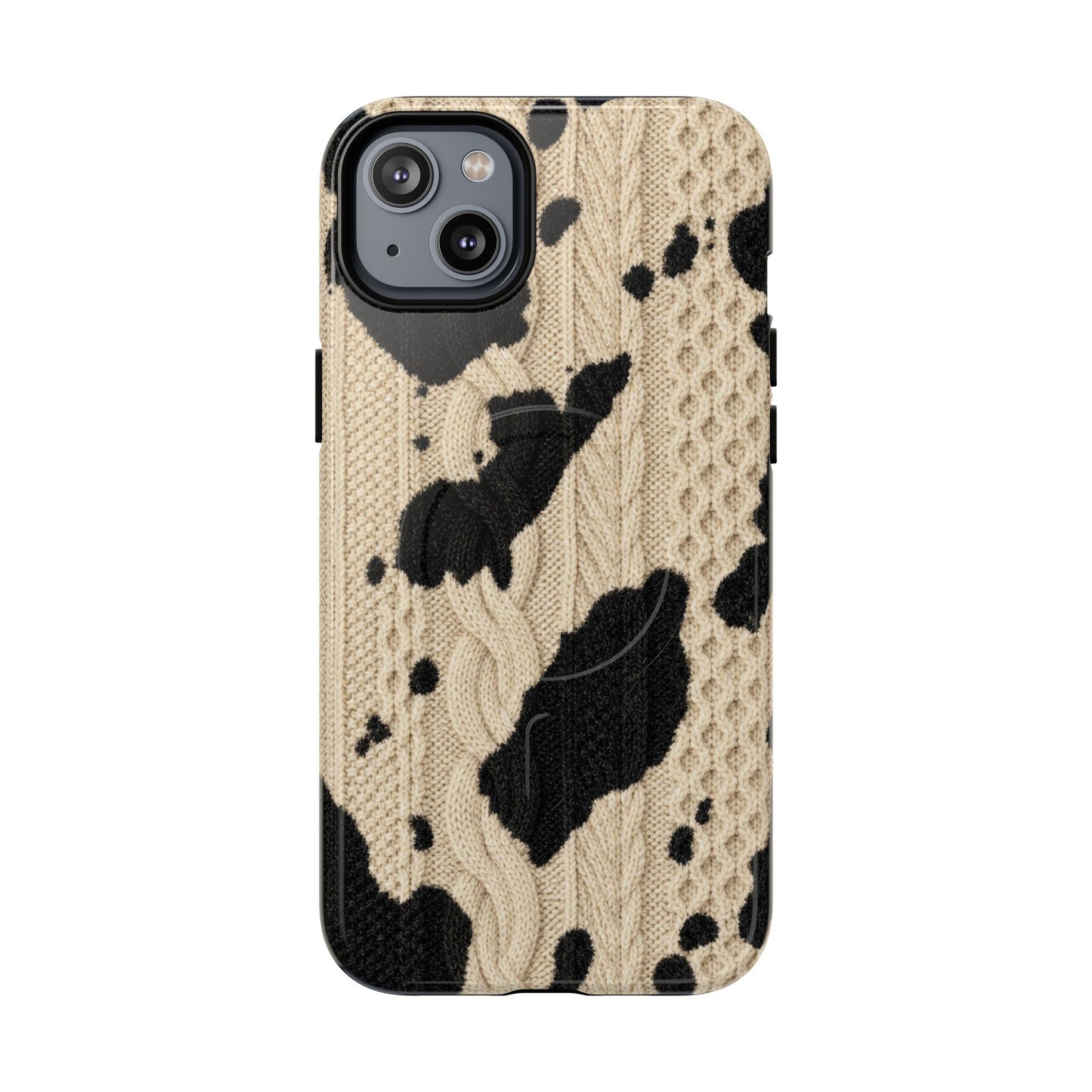Cable Knit Cowhide Magnetic Case