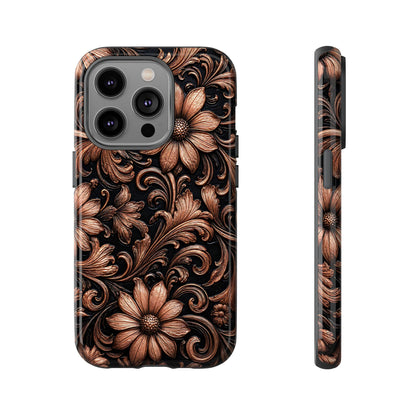 Rose Gold Floral Tough Case