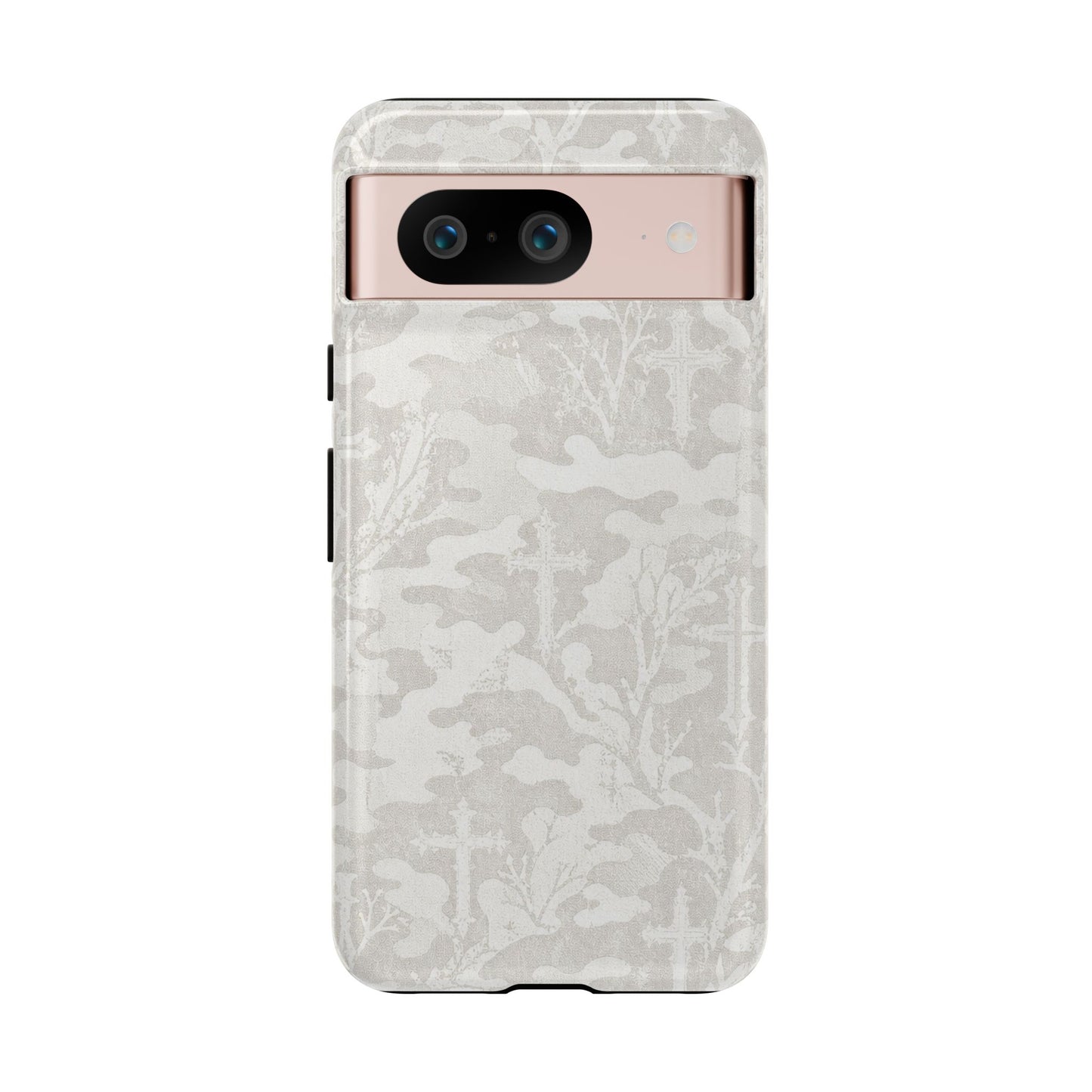 White Camo Cross Tough Case