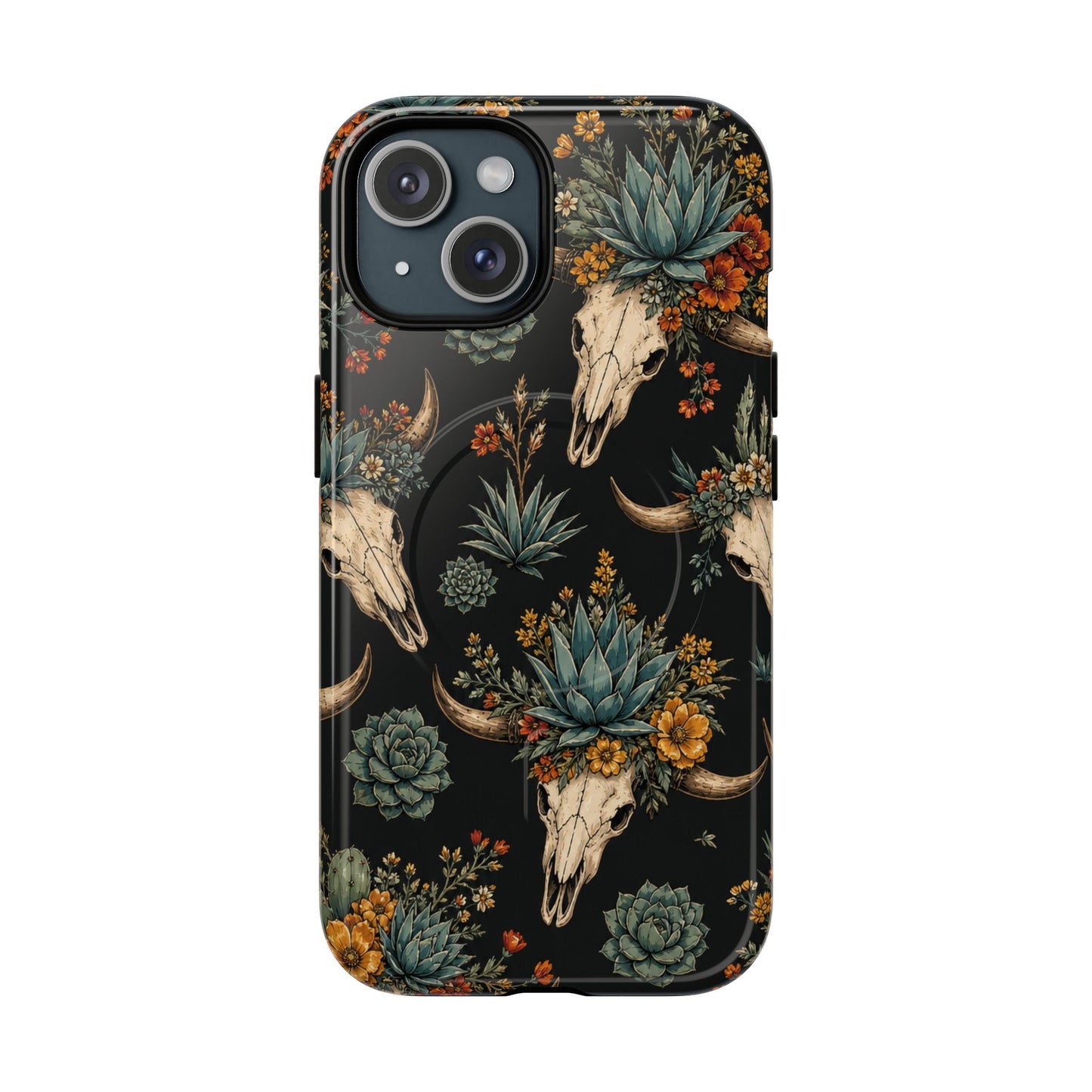Desert Bloom Skull Magnetic Case