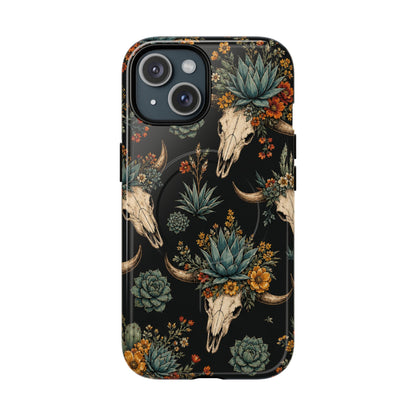 Desert Bloom Skull Magnetic Case
