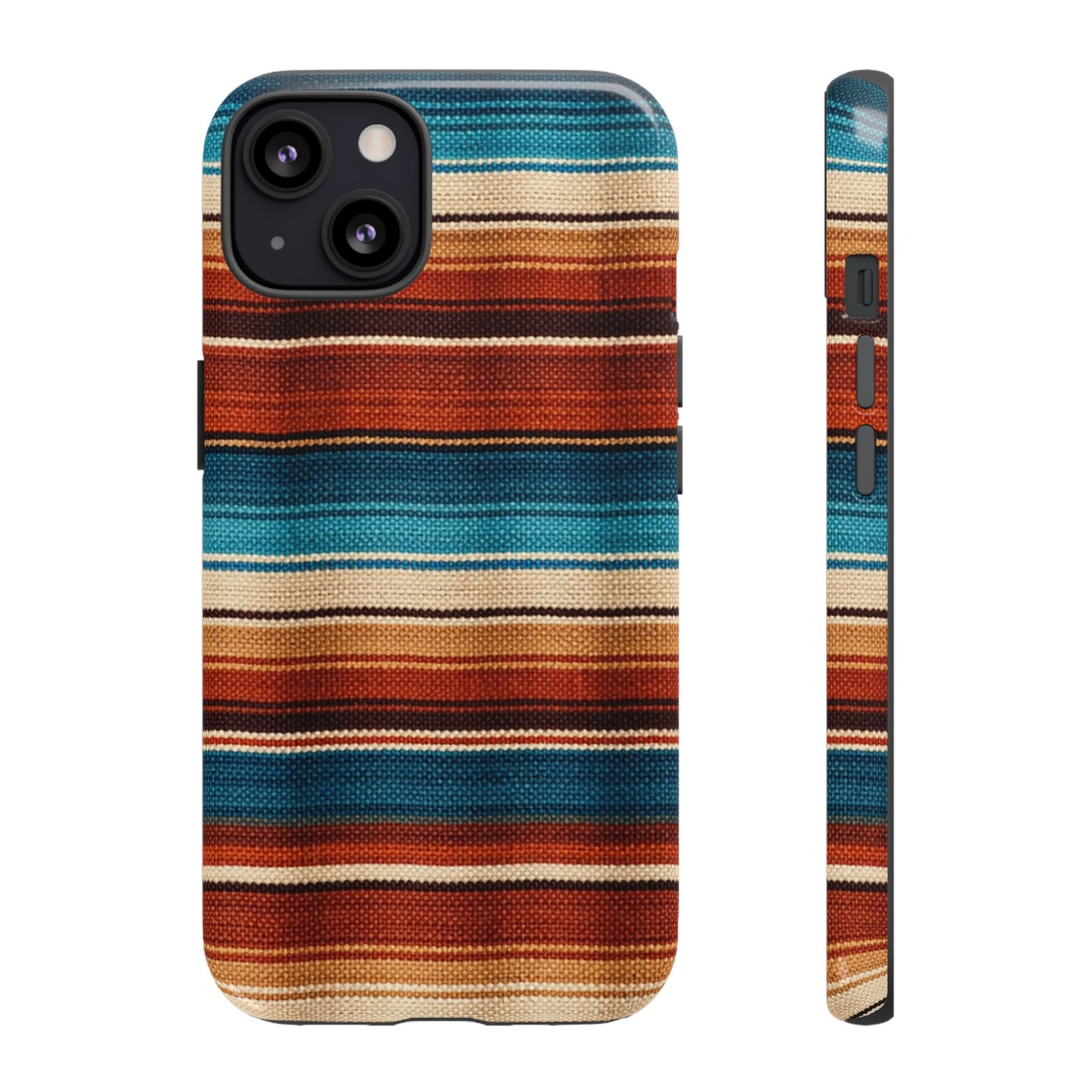Turquoise + Orange Serape Tough Case