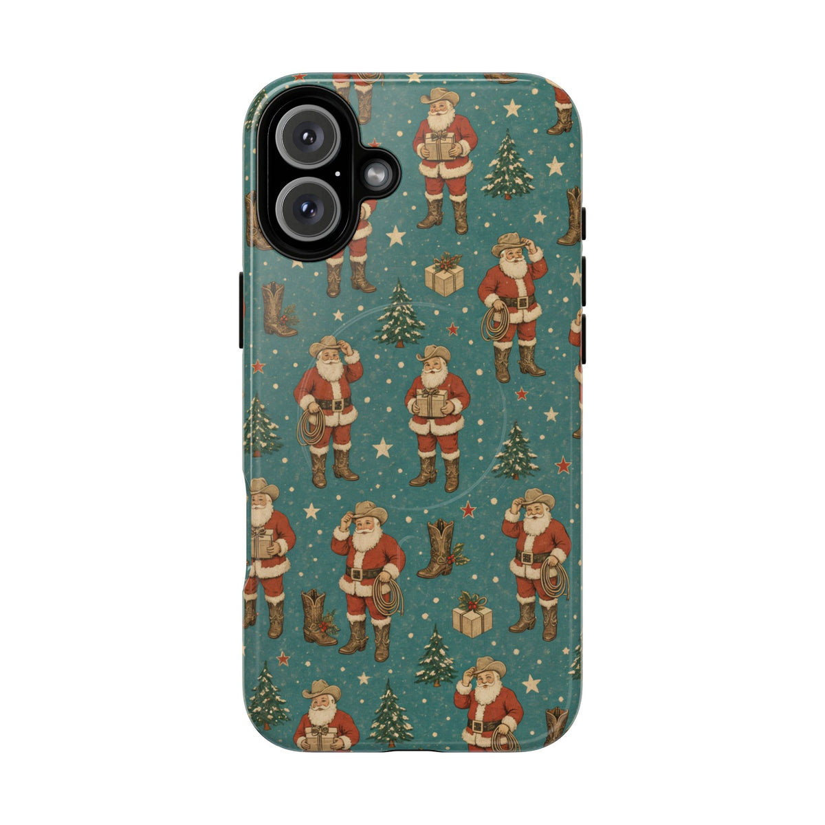 Retro Cowboy Santa Magnetic Case
