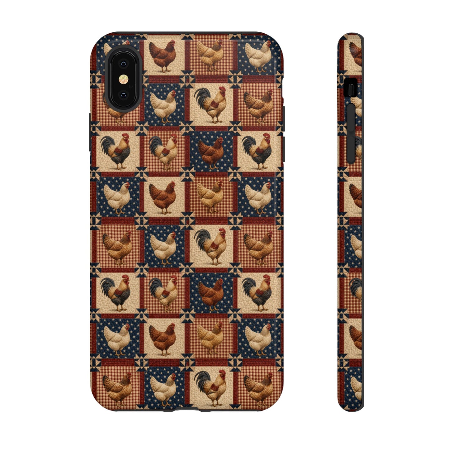 Patriotic Chicken Patchwork Tough Case
