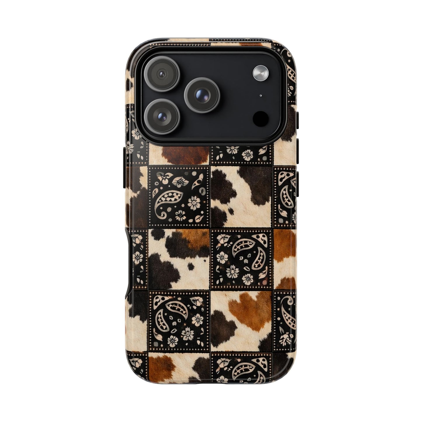 Cowhide Bandana Checkered Tough Case