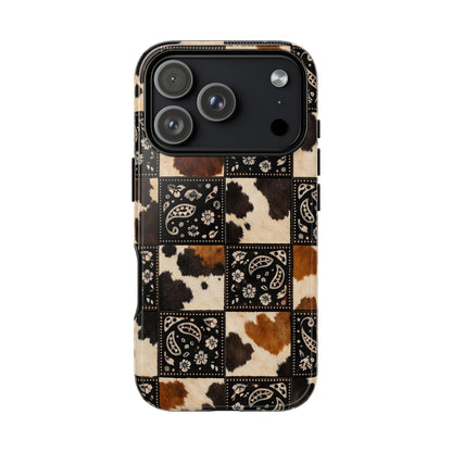 Cowhide Bandana Checkered Tough Case