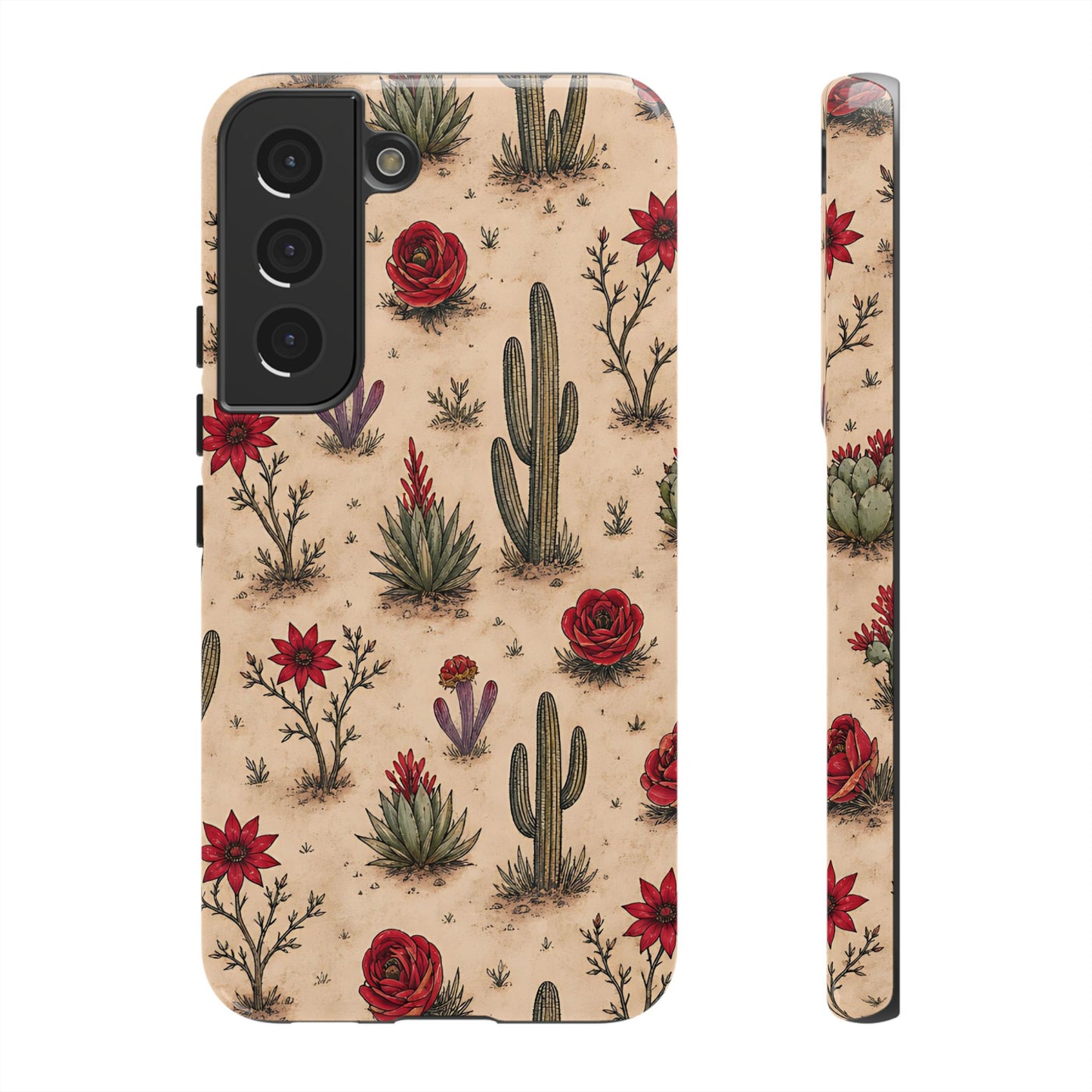 Red Bloom Desert Tough Case