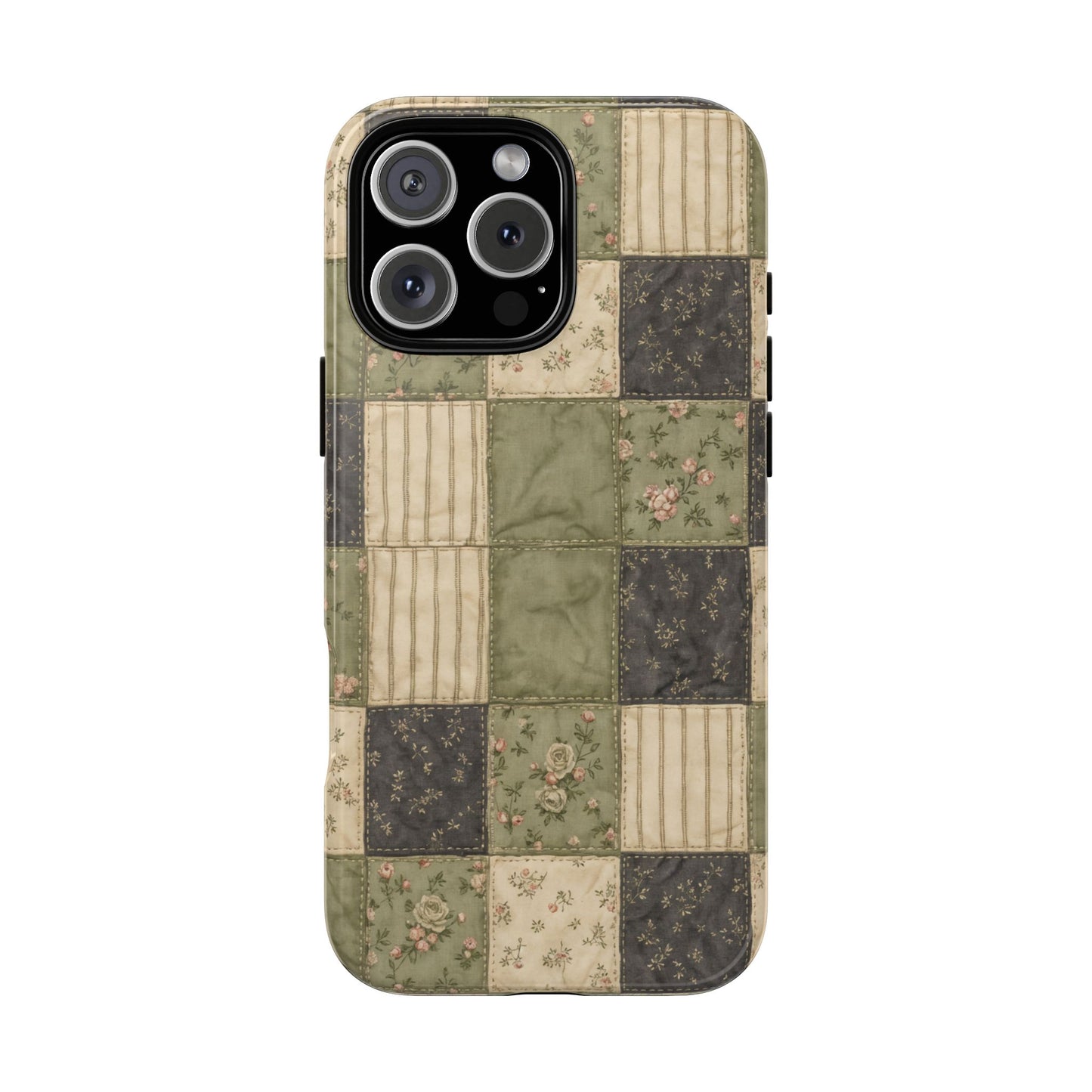 Sage Floral Patchwork Tough Case