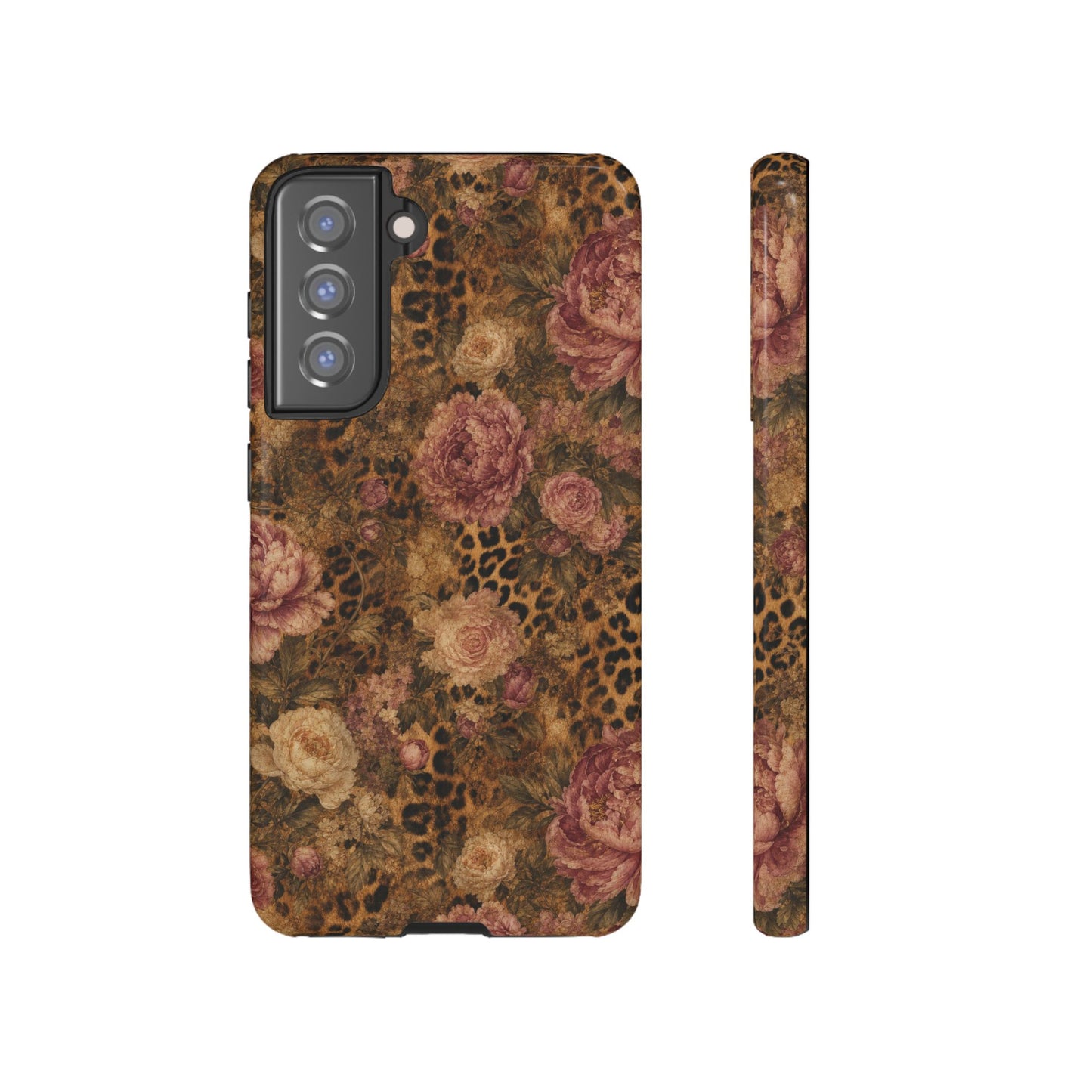 Leopard Floral Tough Case