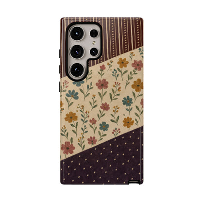 Fall Floral Stripe Tough Case