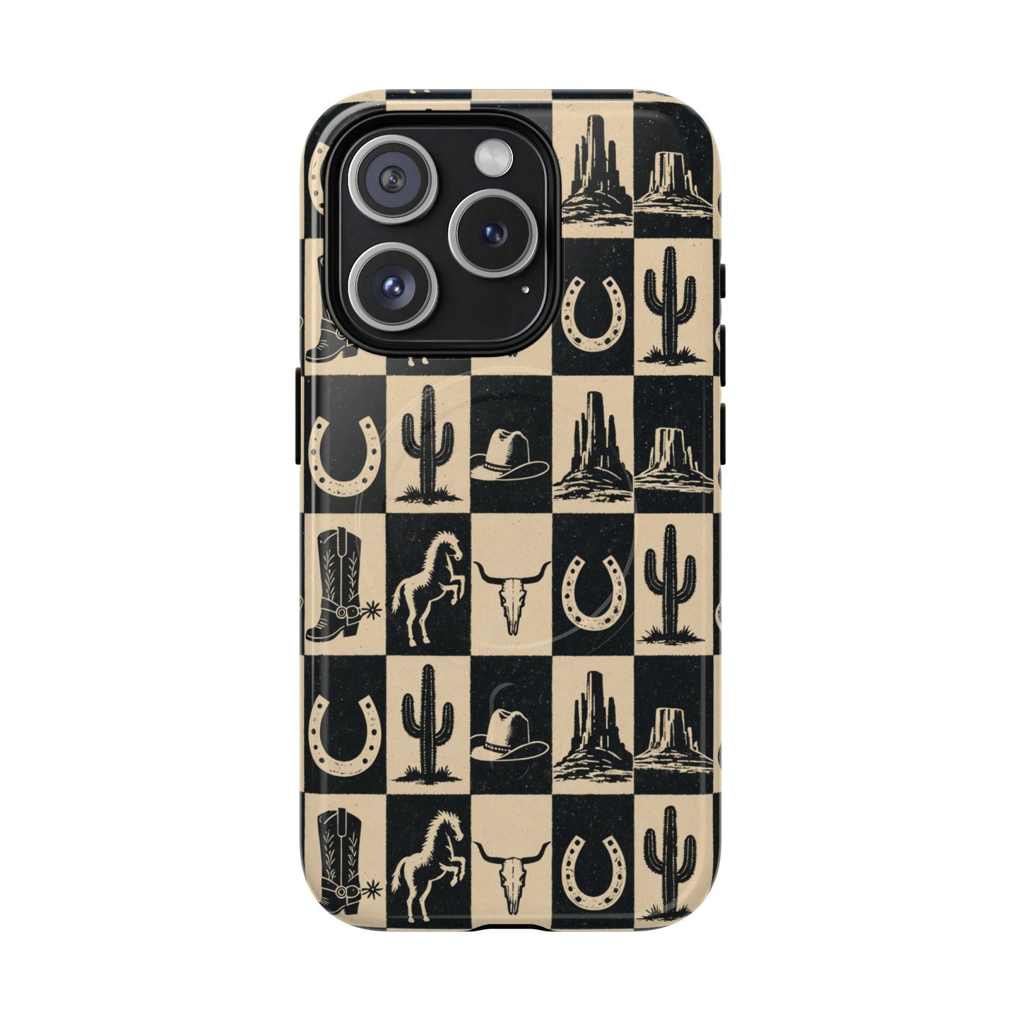 Western Checkerboard Magnetic Case