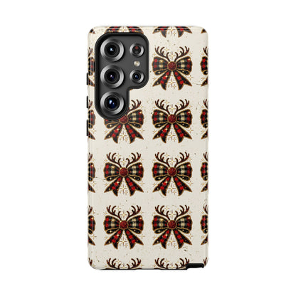 Christmas Antlers + Bows Tough Case