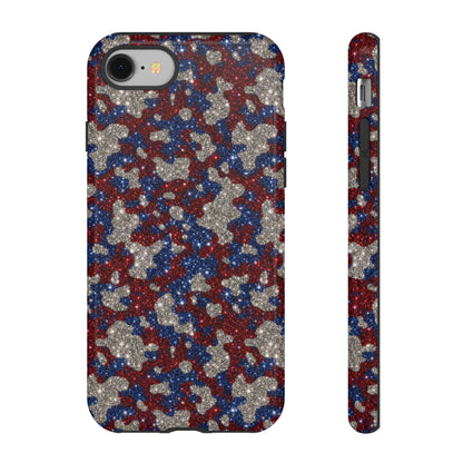 USA Cowhide Glitter Tough Case