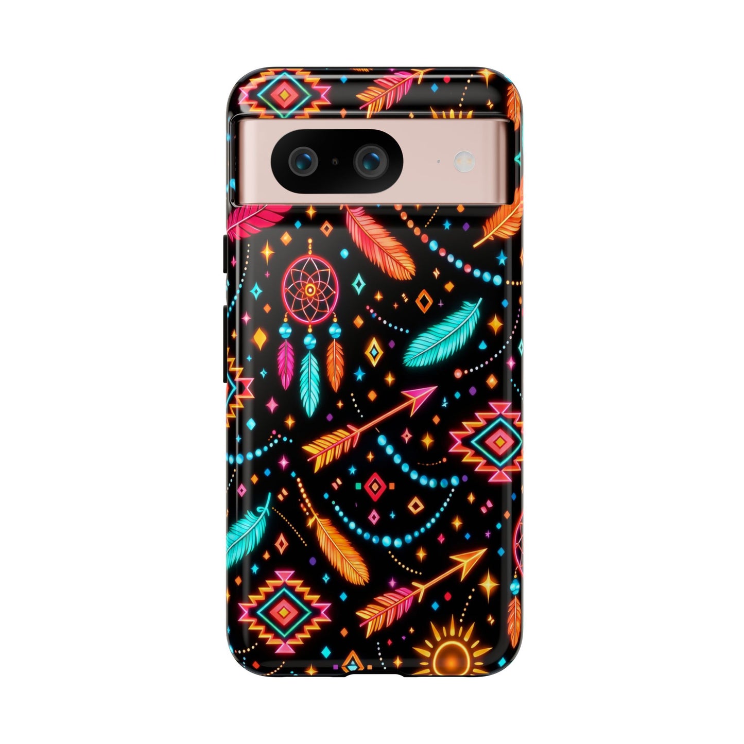 Neon Aztec Feather Tough Case