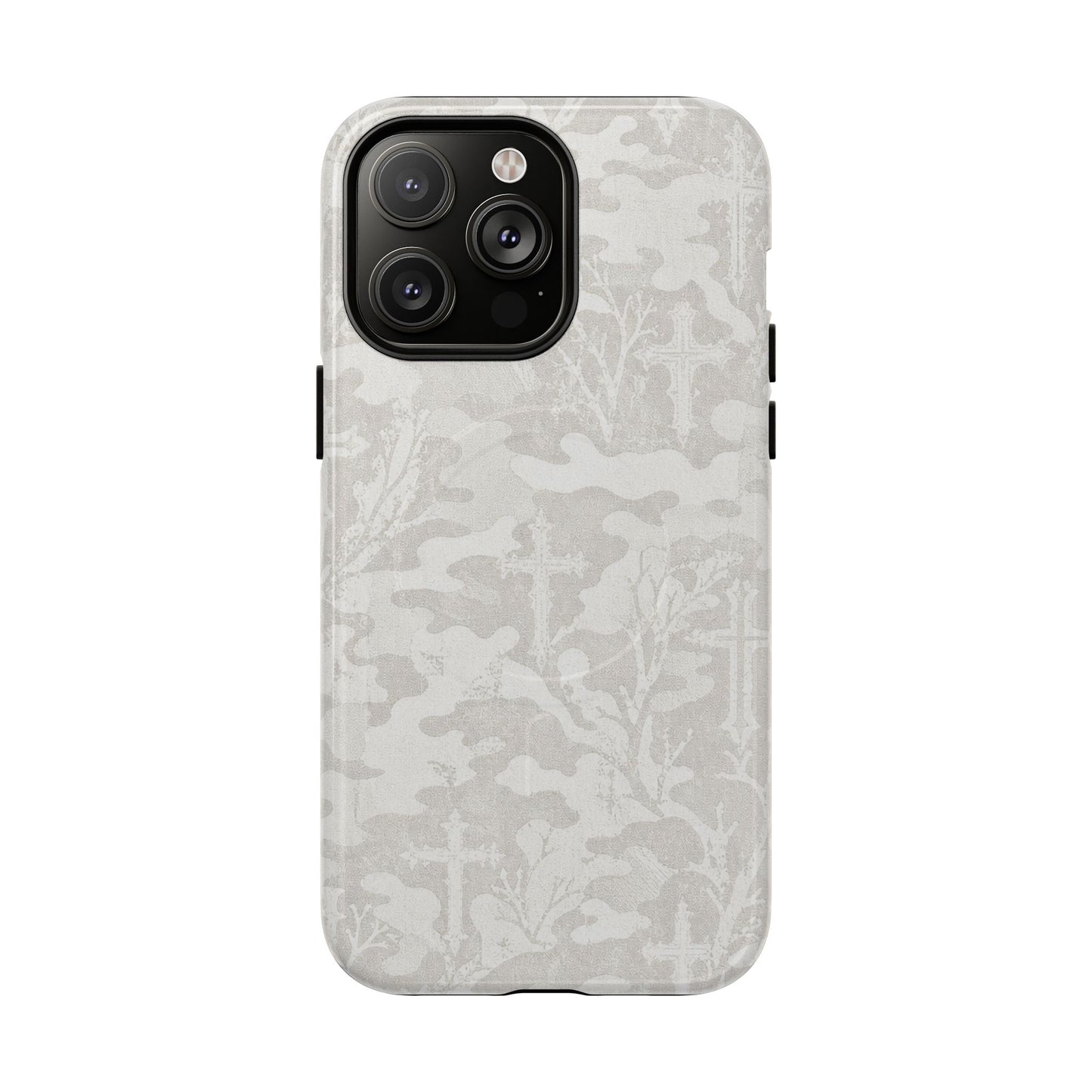 White Camo Cross Magnetic Case
