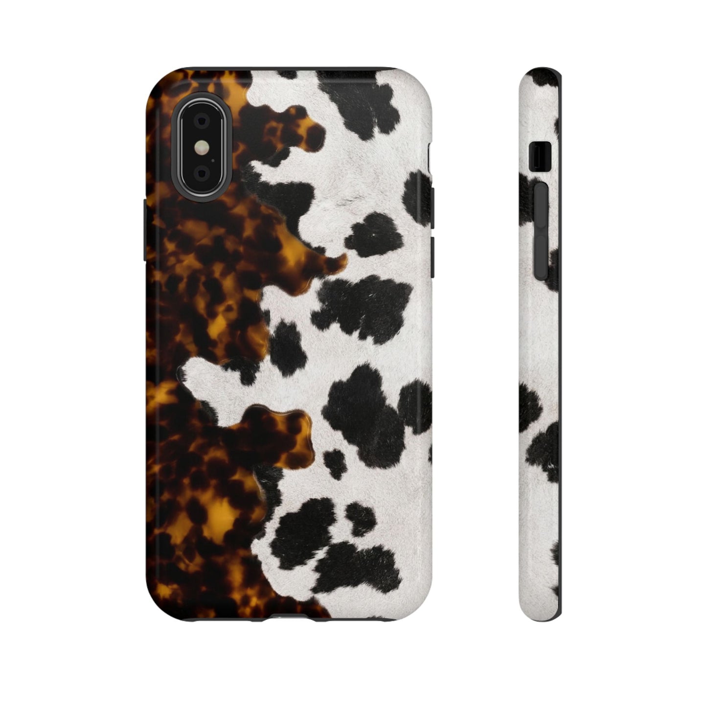 Tortoiseshell + Cowhide Tough Case