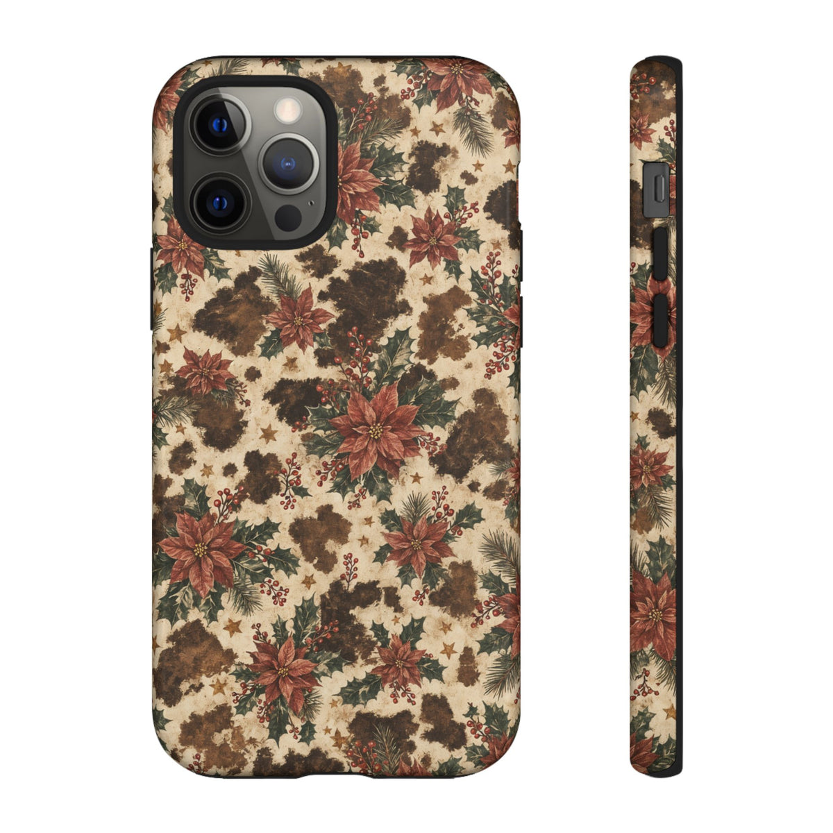 Cowhide Poinsettia Tough Case