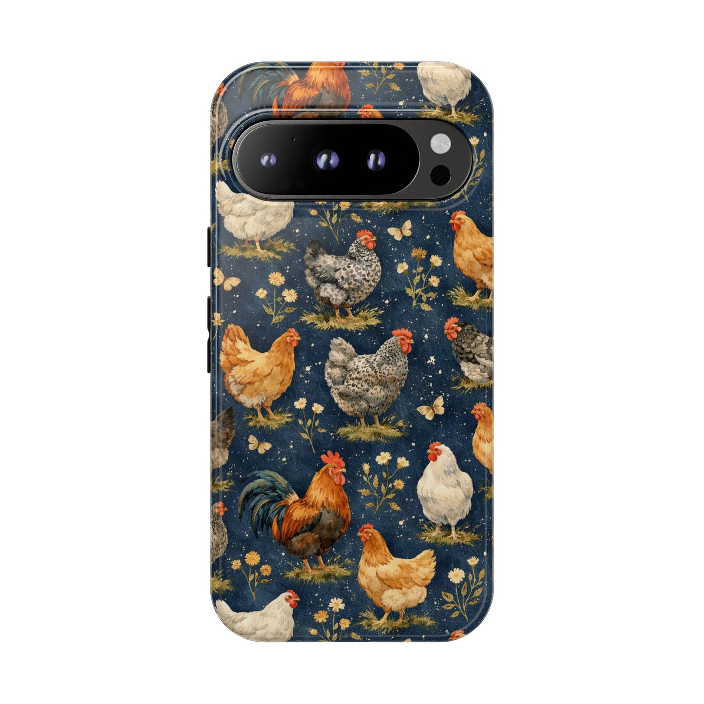 Indigo Chickens Tough Case
