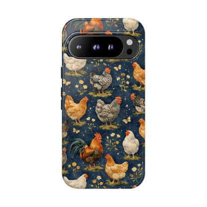 Indigo Chickens Tough Case