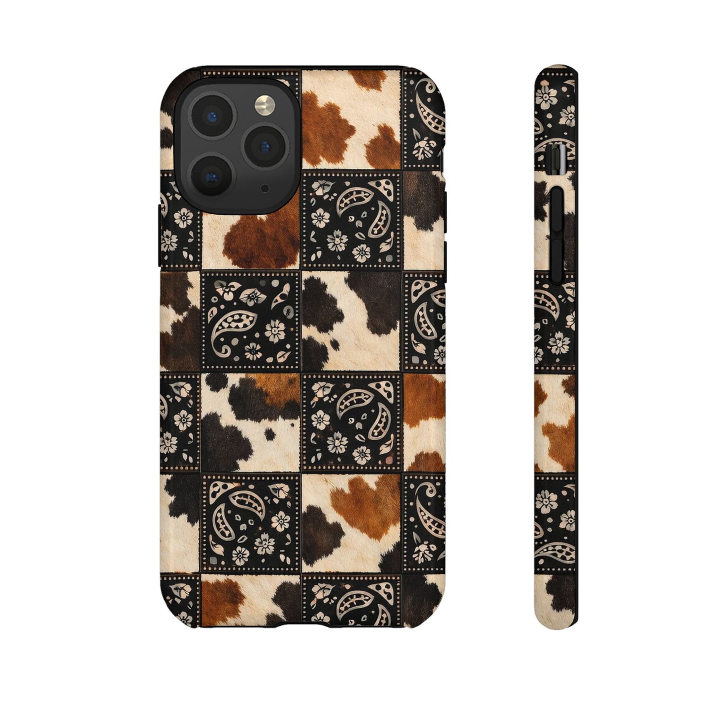 Cowhide Bandana Checkered Tough Case