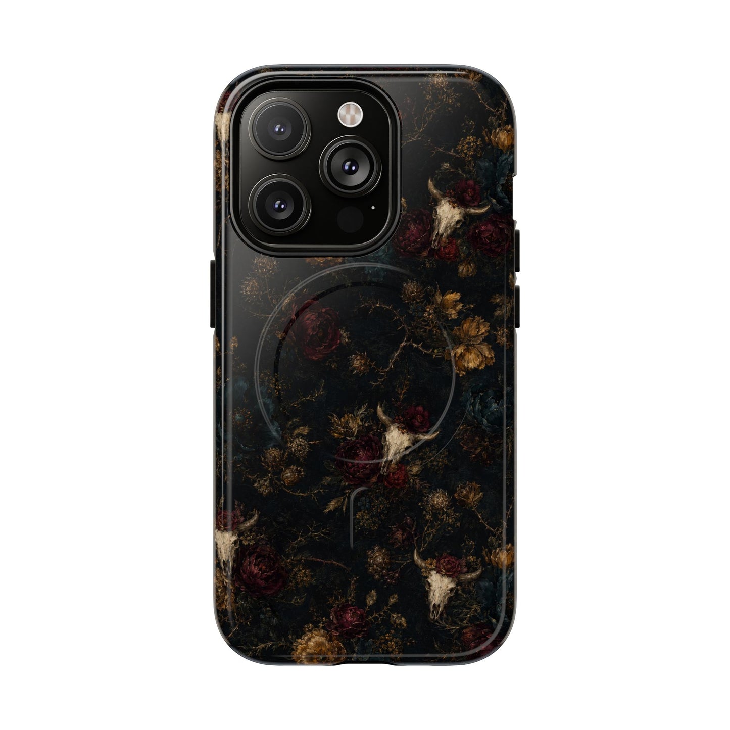 Bull Skull Bloom Magnetic Case
