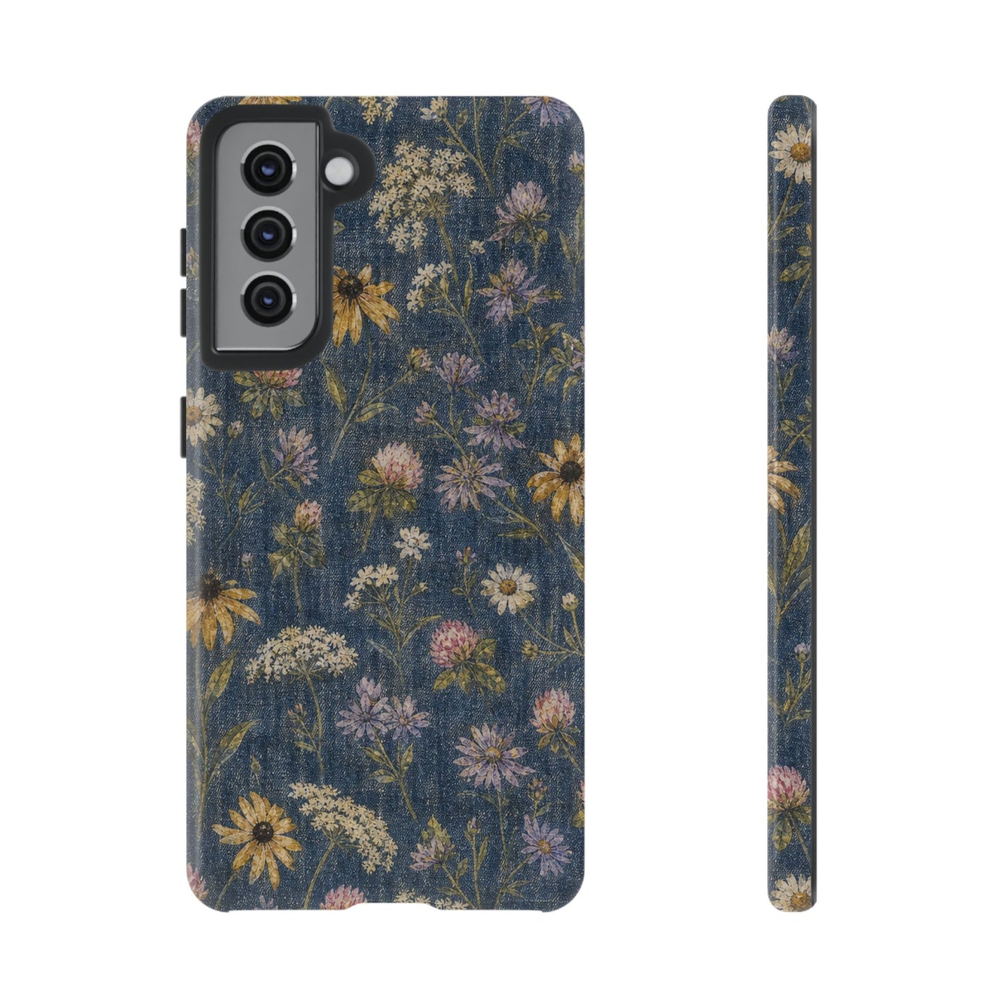 Denim Florals Tough Case