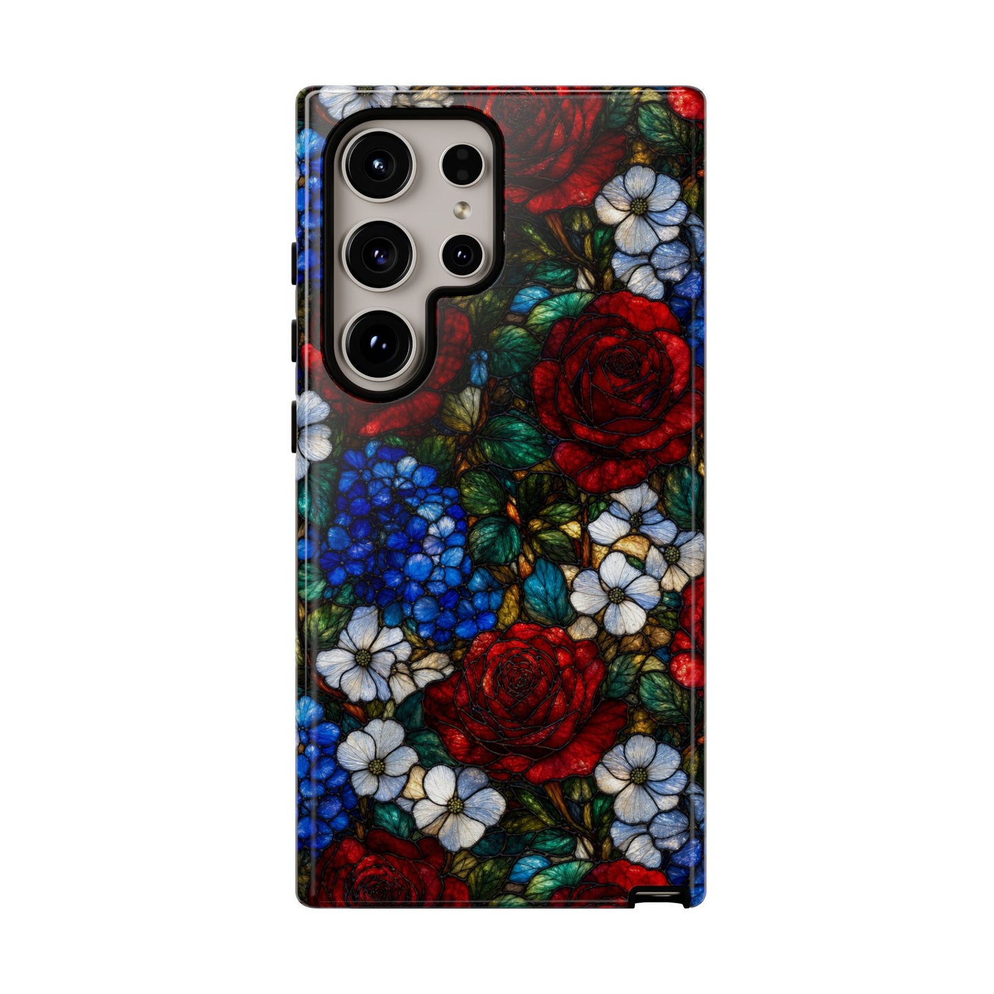 Patriotic Floral Glass Tough Case