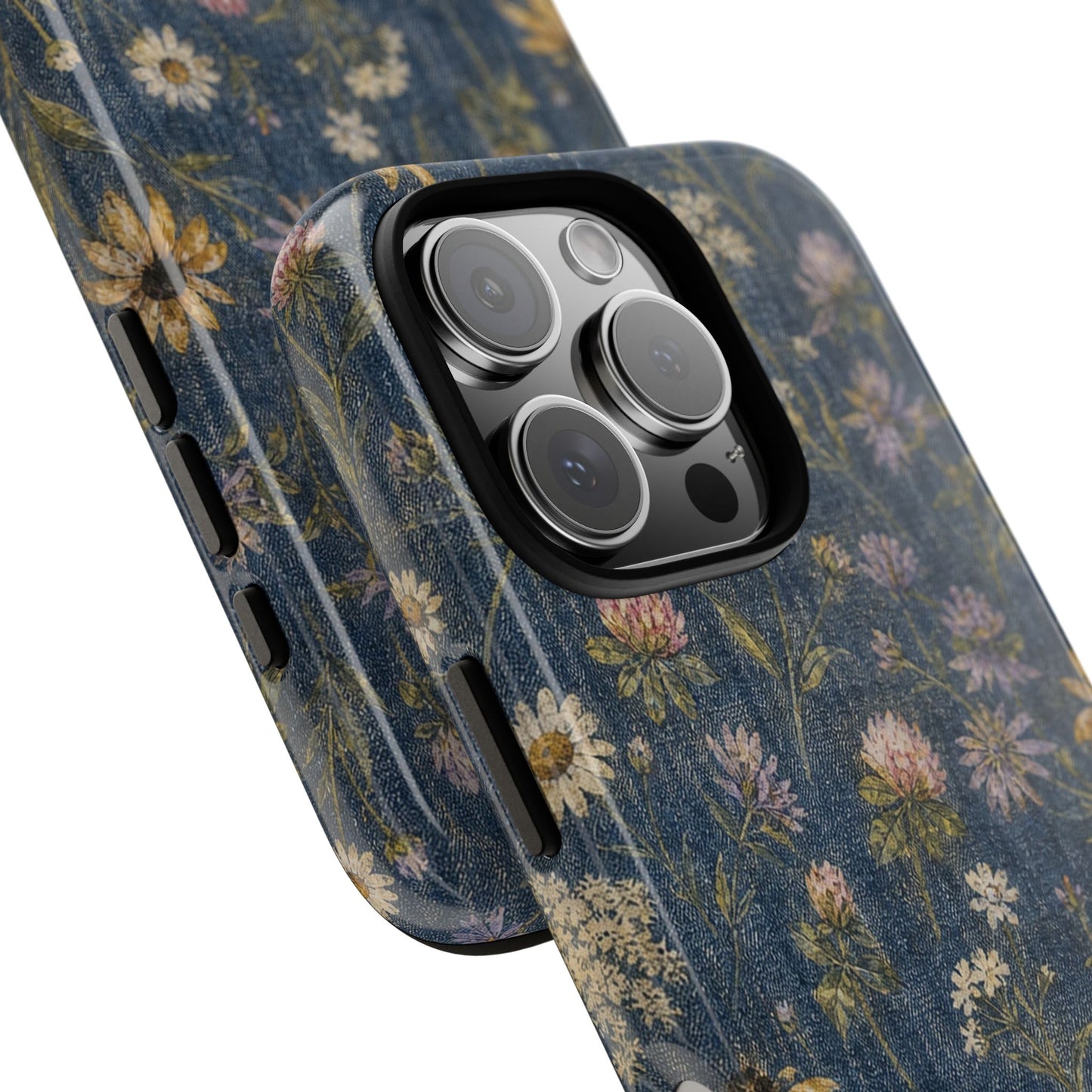 Denim Florals Tough Case