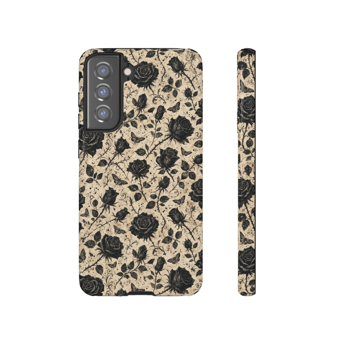 Black Rose Bone Tough Case