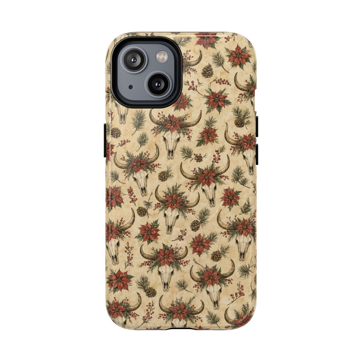 Skull Poinsettia Magnetic Case