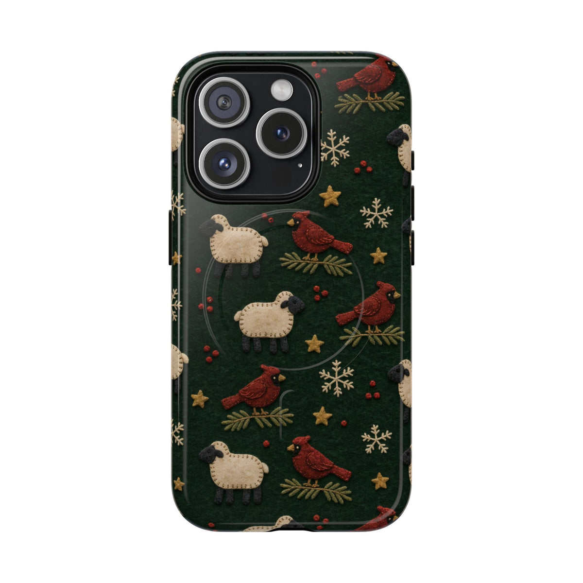 Felt Sheep Cardinals Magnetic Case