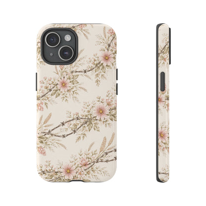 Floral Barbed Wire Tough Case