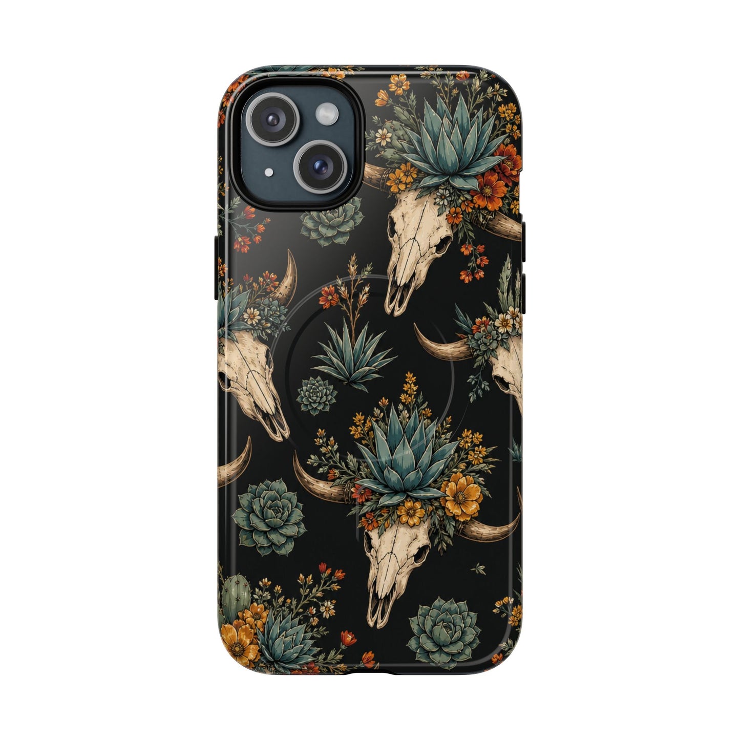 Desert Bloom Skull Magnetic Case