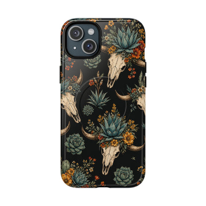 Desert Bloom Skull Magnetic Case