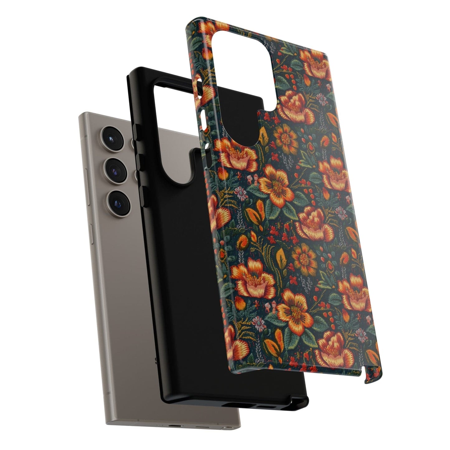 Embroidered Flowers Phone Case