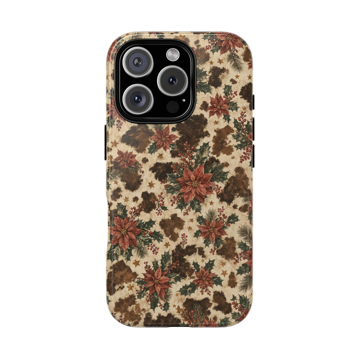 Cowhide Poinsettia Tough Case