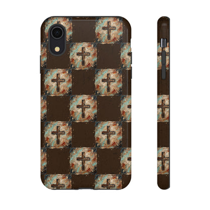 Checker Painted Cross Tough Case