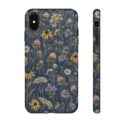 Denim Florals Tough Case