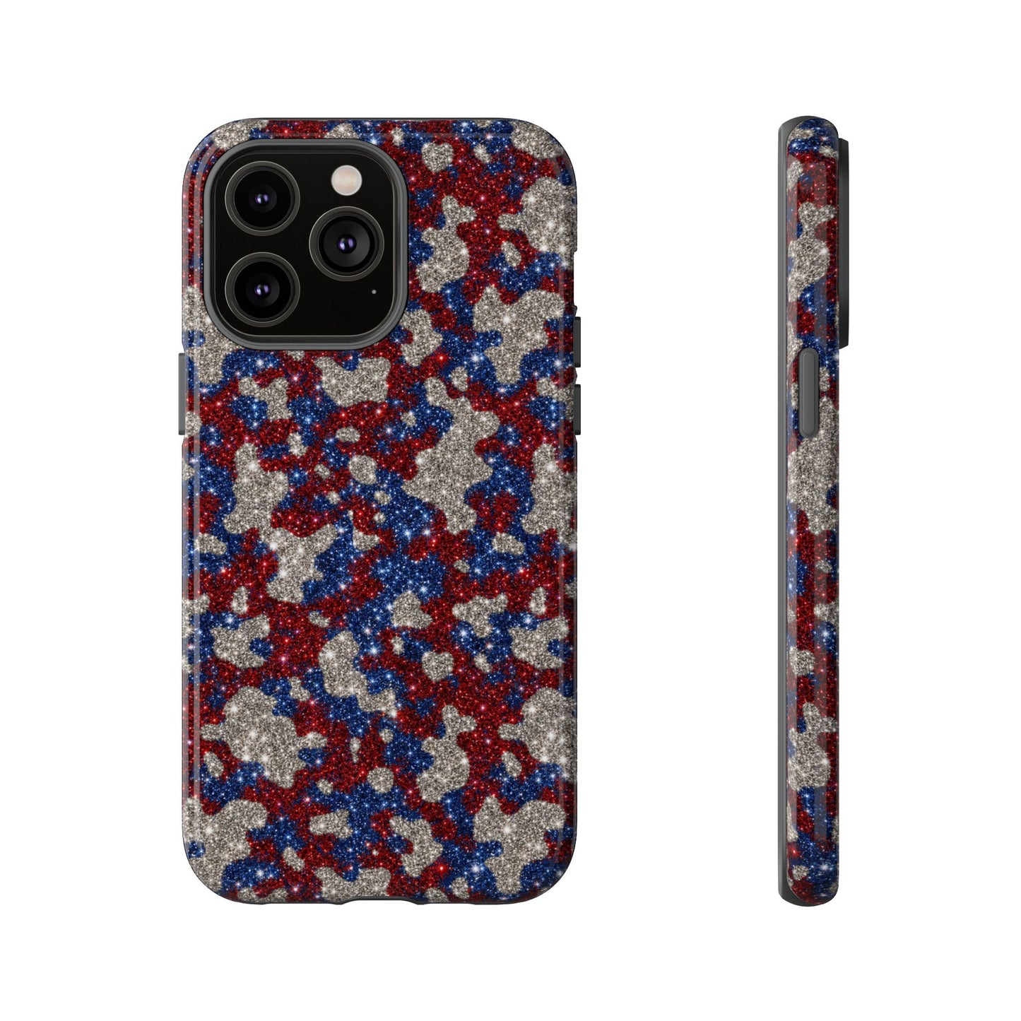USA Cowhide Glitter Tough Case