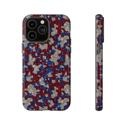 USA Cowhide Glitter Tough Case