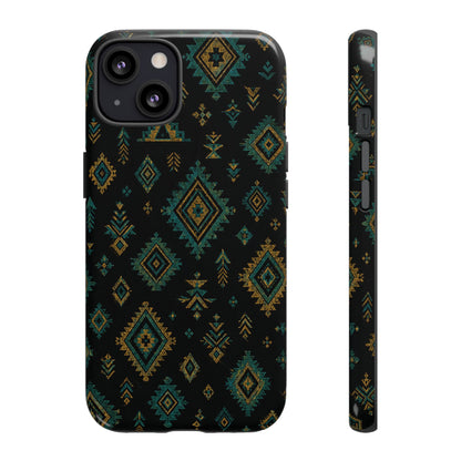 Turquoise Gold Aztec Tough Case