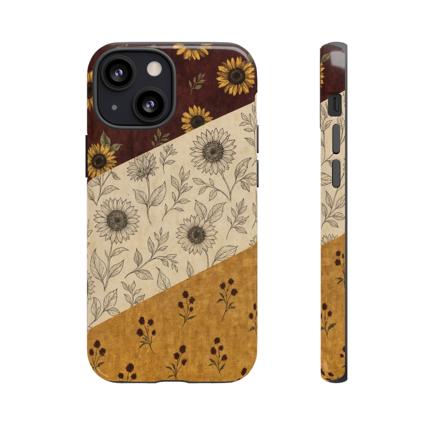 Sunflower Burgundy Swaths Tough Case