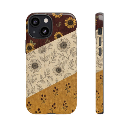 Sunflower Burgundy Swaths Tough Case