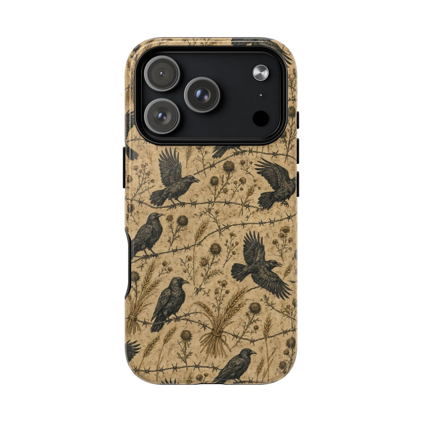 Crow Wheat Barbwire Magnetic Case