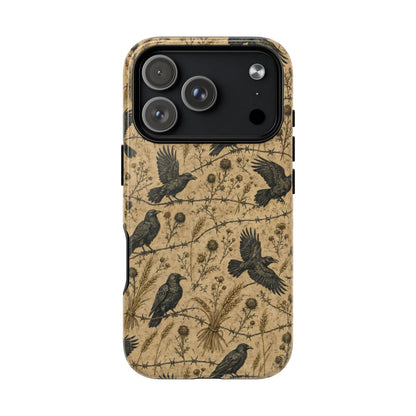 Crow Wheat Barbwire Magnetic Case