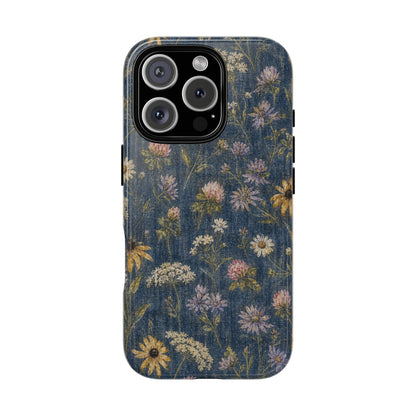 Denim Florals Tough Case