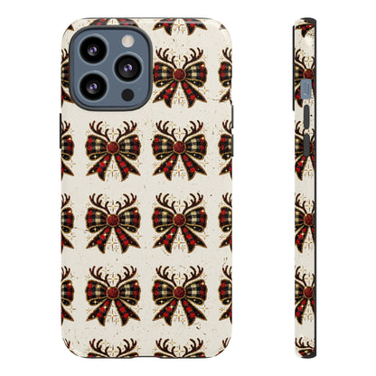 Christmas Antlers + Bows Tough Case