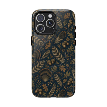 Navy Feathers Magnetic Case