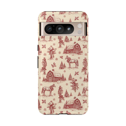 Christmas Toile Tough Case
